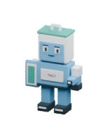 Med Squad block-style Saline character